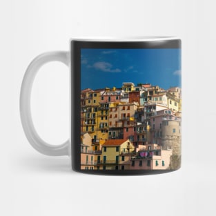 View on the cliff town of Manarola, one of the colorful Cinque Terre on the Italian west coast Mug